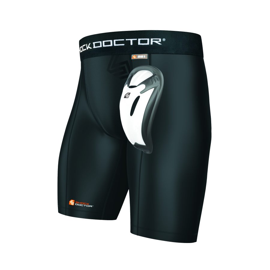 Compression shorts Shock Doctor avec Bioflex Cup noir