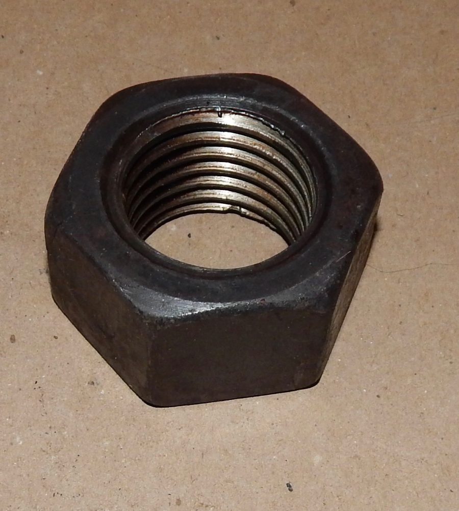 Course Steel Hex Nut 1 1/2" 6 TPI RH Thread 2 1/4" Wide 1 1/4" Thick NC 153Q