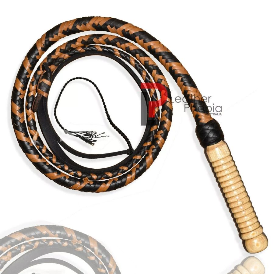 Cow Hide Leather 06 to 16 Feet 16 Plaits Bull Whip Indy Target Bullwhip