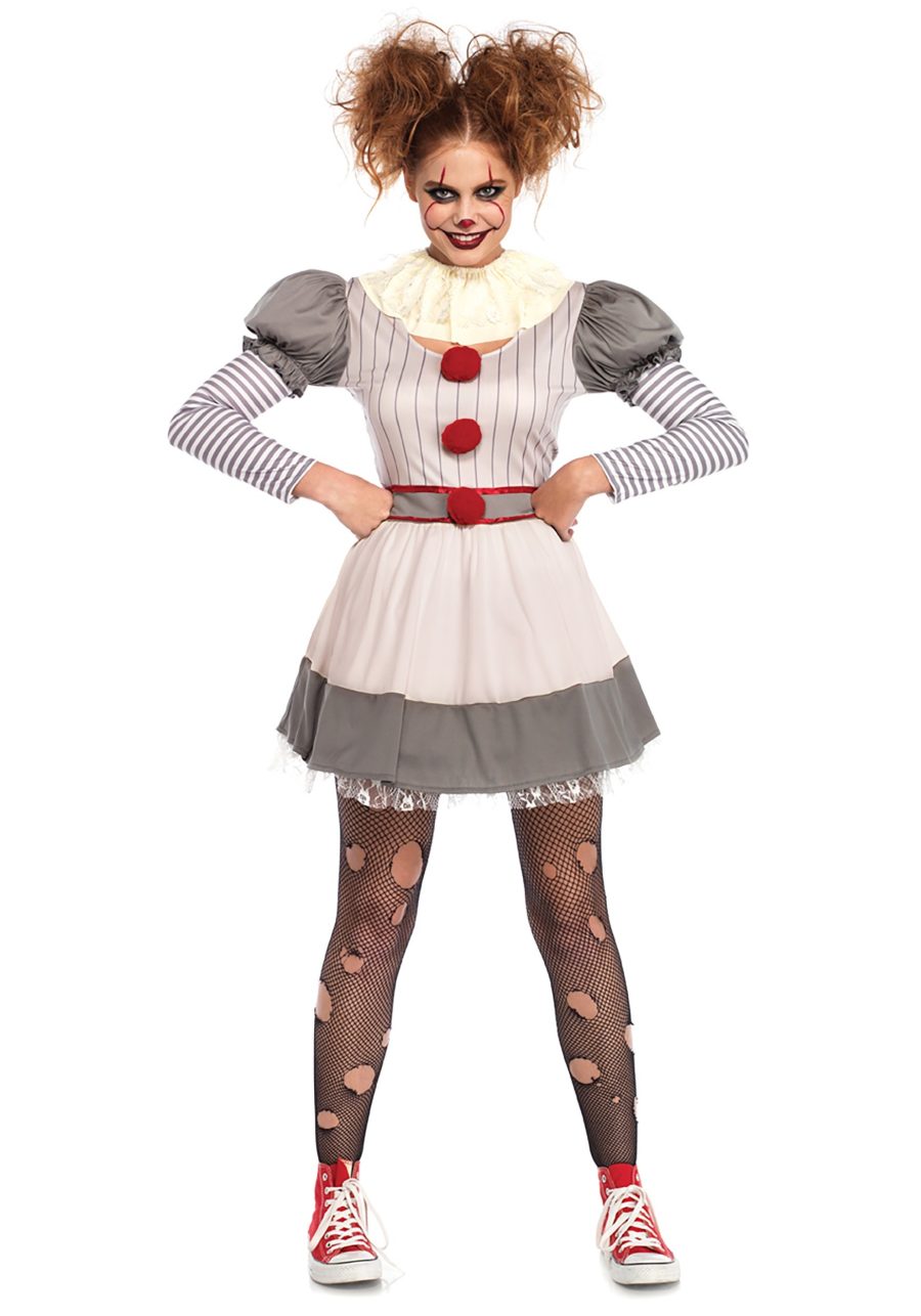 Creepy Killer Clown Costume for Women