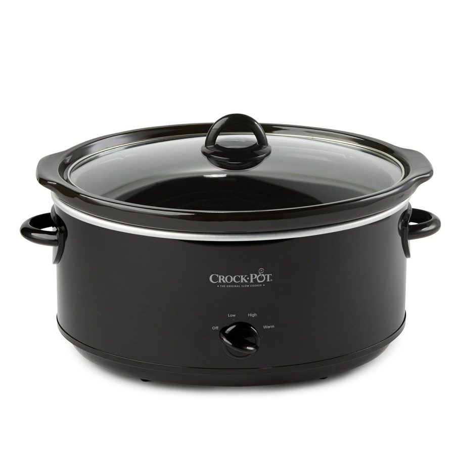 Crock-Pot SCV800-B, 8-Quart Oval Manual Slow Cooker, Black