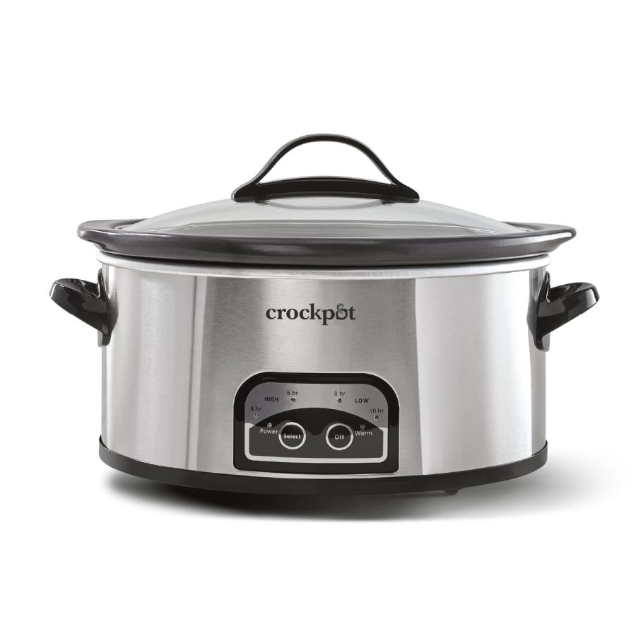 Crockpot 6 Quart Slow Cooker with Auto Warm Setting and Programmable Controls, S