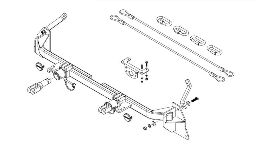 DEMCO 9519362 BASEPLATE F/CHEVROLET TRAX, Tabless; Single Lug; With Safety Cable Hooks