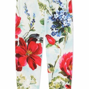 DOLCE & GABBANA KIDS Garden-print Track Pants Multicolour