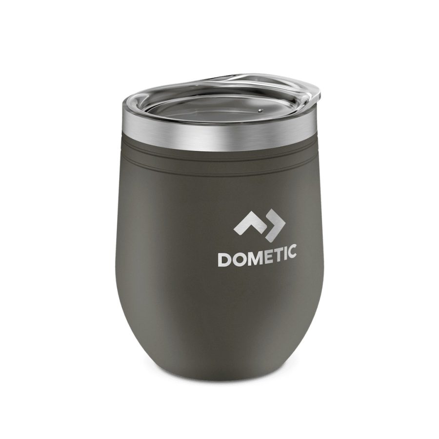 DOMETIC 9600050866 10OZ WINE TUMBLER ORE, 10 Ounce/ 300 Milliliter Capacity; Press-Fit Lid; Vacuum Insulated; Without Handle; With Dometic Logo; Ore; Stainless Steel; Dishwasher Safe; Model THWT30