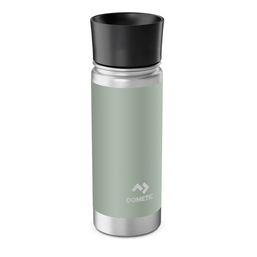 DOMETIC 9600050870 16OZ THERMO BOTTLE MOSS, 17 Ounce/ 500 Milliliter Capacity; 360 Degree Lid; Double Wall Insulated - Retains Temperature UpTo 6 Hours For Hot And 12 Hours For Cold; Without Handle; With Dometic Logo; Moss; Stainless Steel