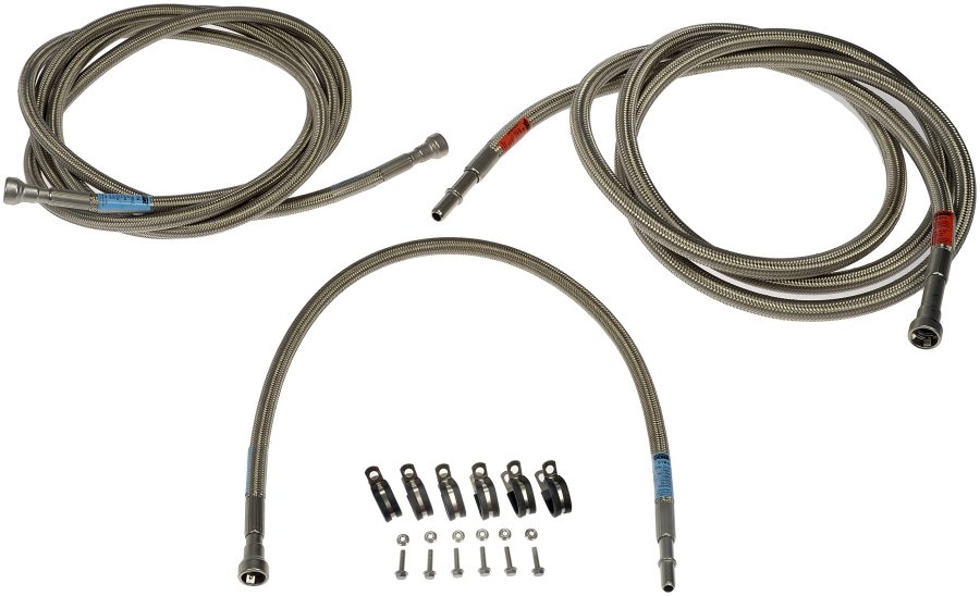 DORMAN 819-874 Front Flexible Stainless Steel Braided Fuel Line Compatible with Select Chevrolet / GMC Models (OE FIX)