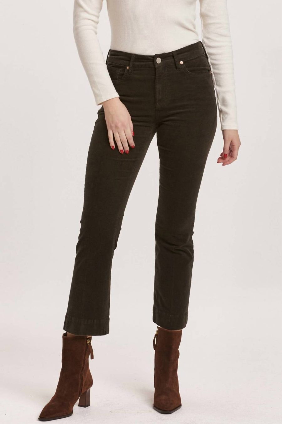 Dear John Denim jeanne mid rise cropped flare pants in Forest Pine - size 30