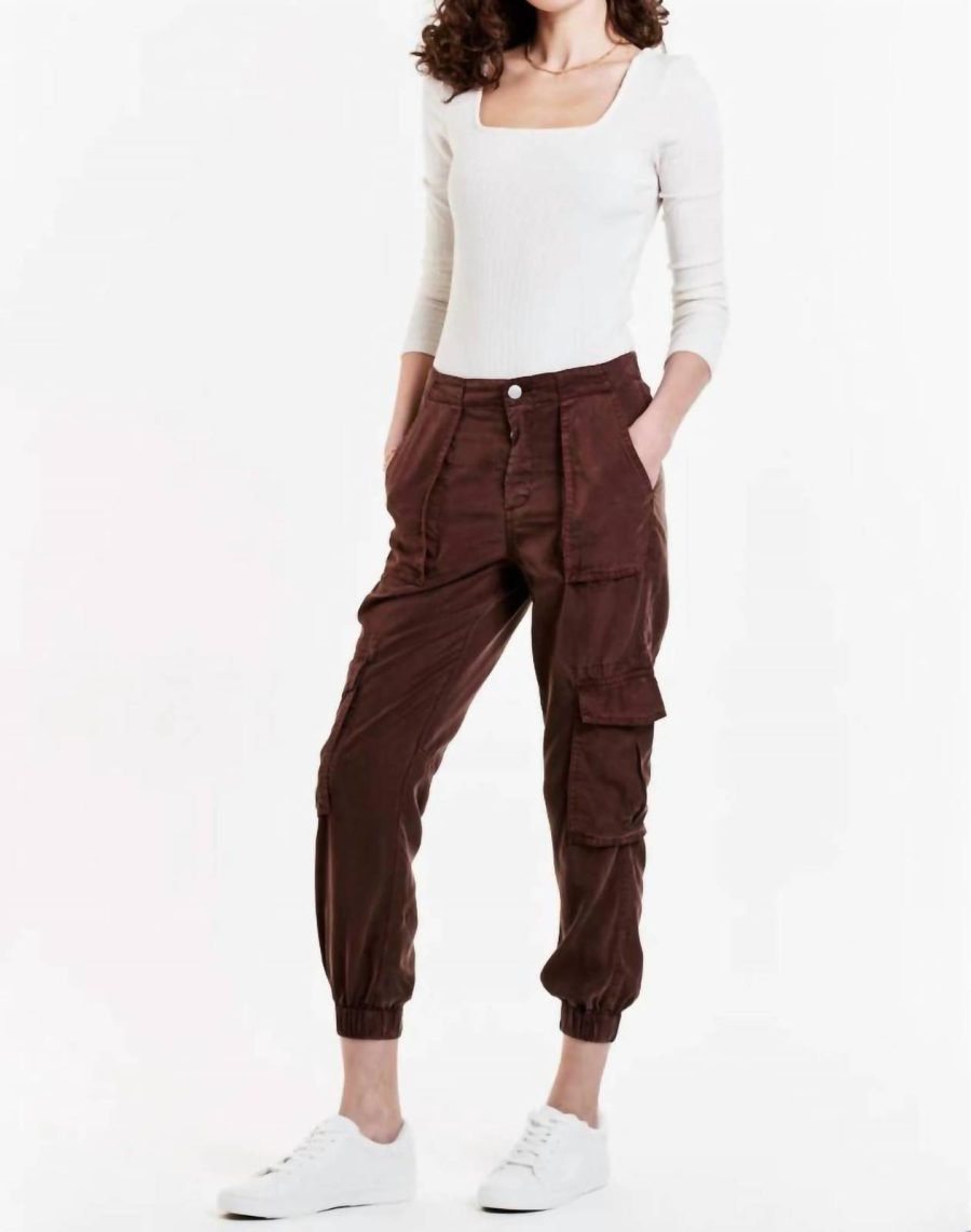 Dear John Denim sandi tencel cargo pants in Chestnut - size XS