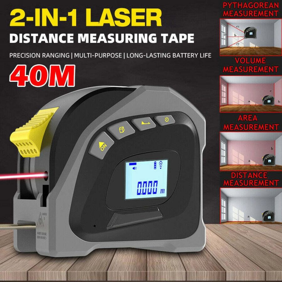 Digital Laser Tape Measure 40M Measuring tape Waterproof Electronic Centimeter T