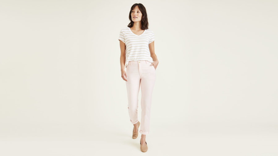 Dockers Weekend Chinos, Slim Fit: Premium Edition, Women's, Pink 25