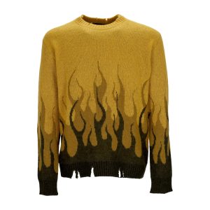 Double Flames Men's Sweater L/s Jumper Plantation