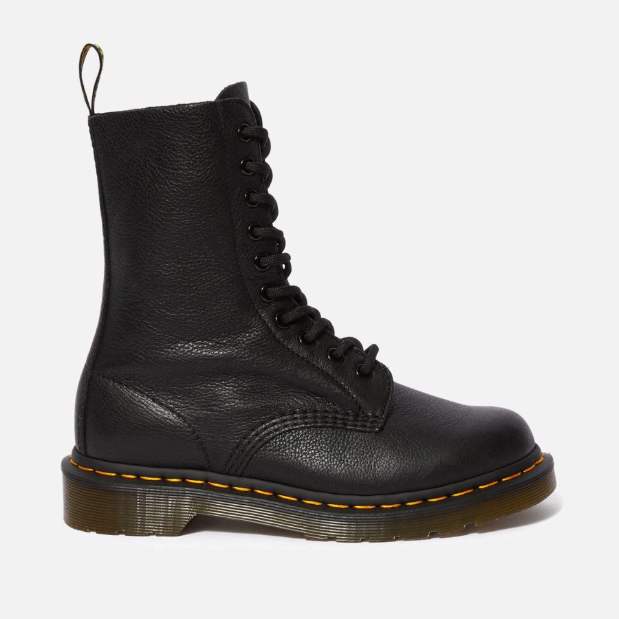 Dr. Martens Women's 1490 Virginia Leather 10-Eye Boots - Black - UK 3