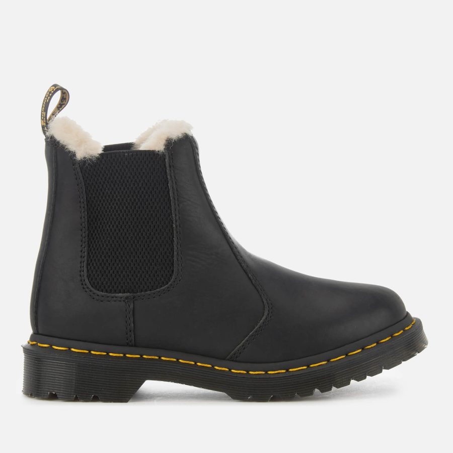 Dr. Martens Women's 2976 Leonore Faux Fur Lined Chelsea Boots - Black - UK 3 - Black