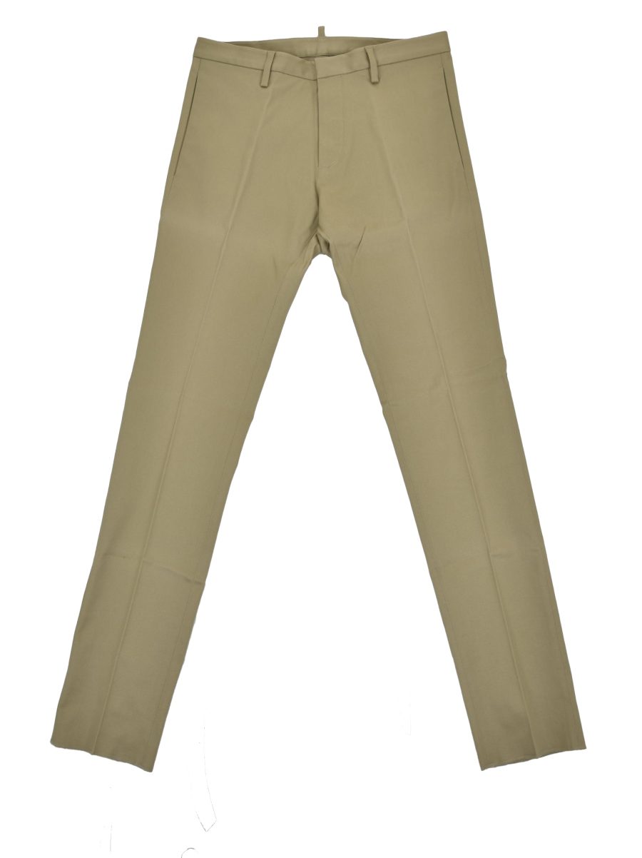 Dsquared2 Beige Men's Cotton Pants Buttons Mod.S74KA0630S39021115