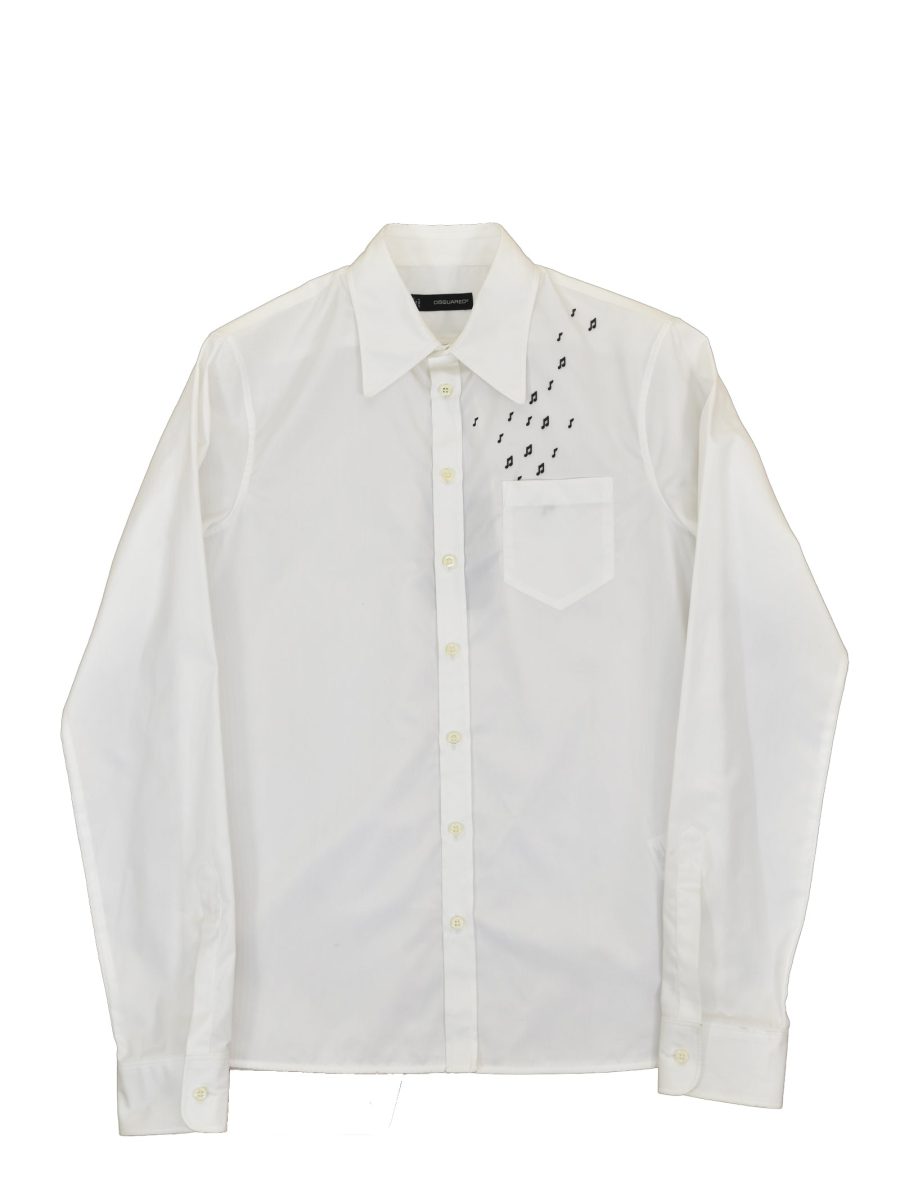 Dsquared2 Men's White Shirt Logo Mod.S74DL0649S36275961