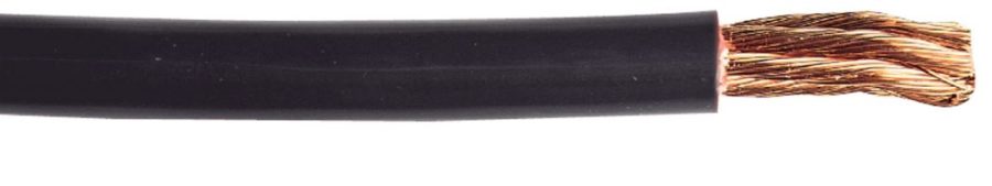 EAST PENN 04609 4 GA X 100FT WIRE BLACK, Stranded Conductor; 4 Gauge; Black; 100 Feet Length