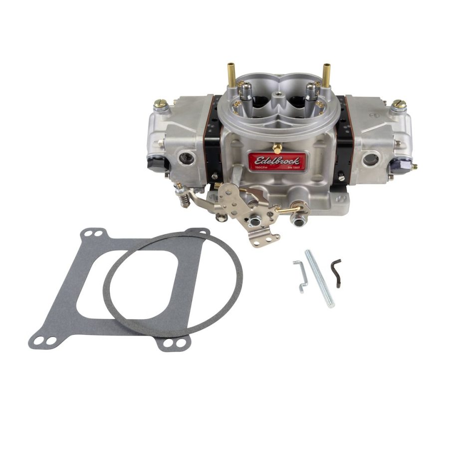 EDELBROCK 1307 CARB - RACE, Automotive Use; 4-Barrel; 750 Cubic Feet Per Minute (CFM); Square-Flange; Gasoline; Bead Blast; With Gasket