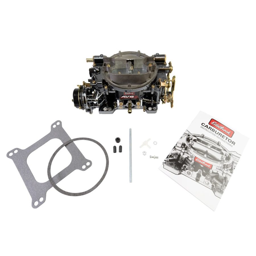 EDELBROCK 1906-BP CARB BLACK FINISHS, 4-Barrel; 650 Cubic Feet Per Minute (CFM); Square Flange; Electric Choke; Annular Flow Primary Boosters; Gasoline; Chrome Plasma