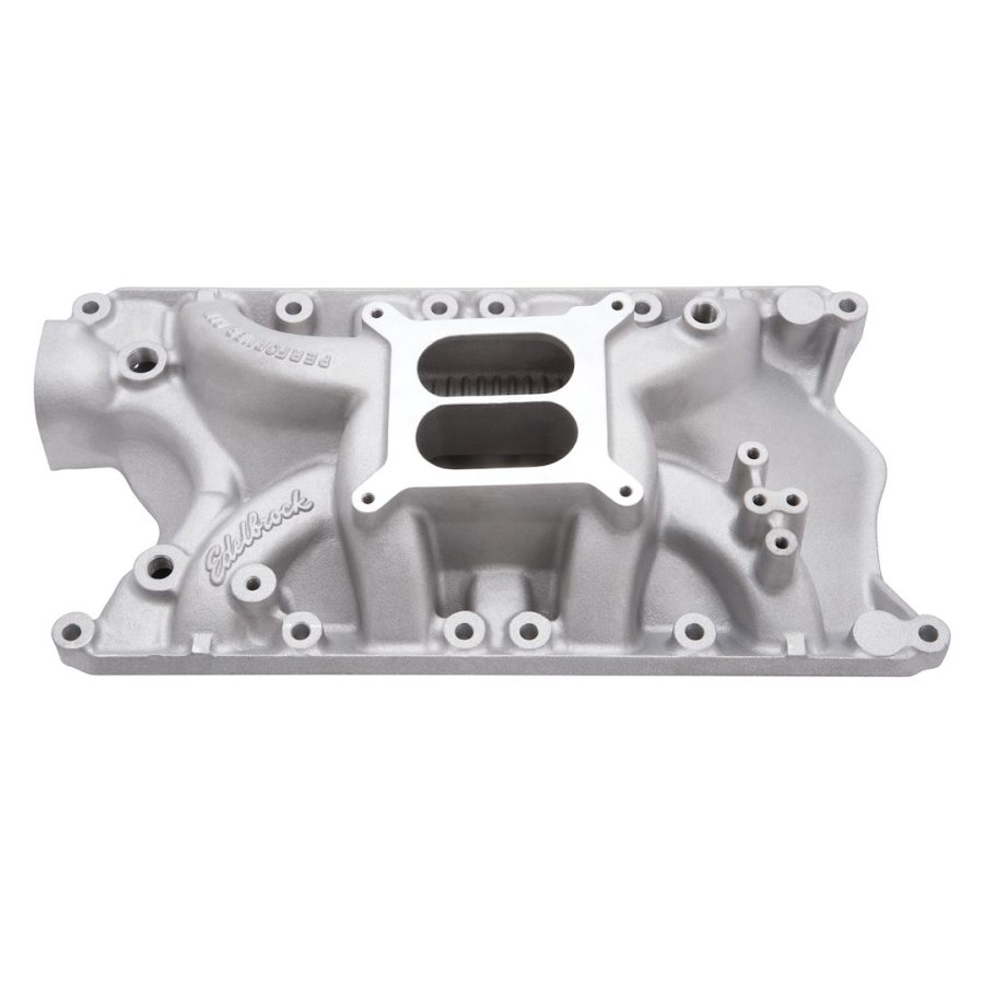 EDELBROCK 7181 PERFORMER RPM, 1500-6500 RPM Range; Dual-Plane; 4-Barrel Square-Bore Carburetor; Aluminum; Natural