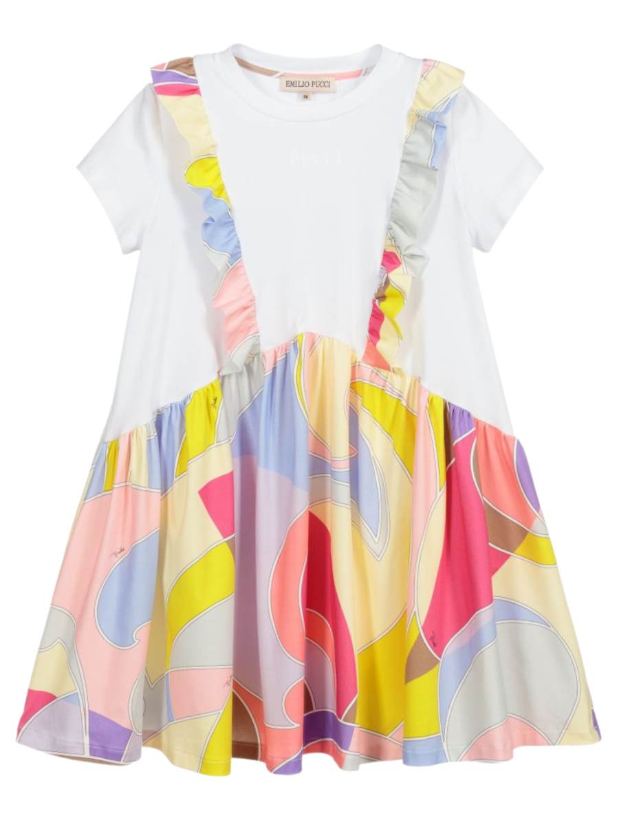 EMILIO PUCCI KIDS Print Dress White