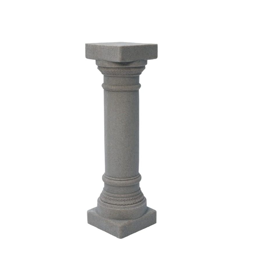 EMSCO Group Greek Column Statue Natural Granite Appearance Made of Resin Ligh