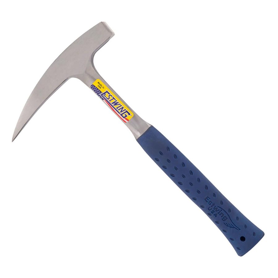 ESTWING E3-22P 22 oz. Pointed Tip Rock Pick - Blue Shock Reduction Grip