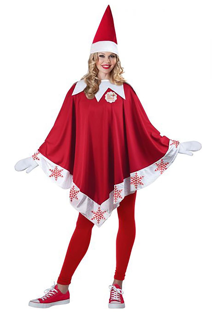 Elf on the Shelf Poncho Costume for Women