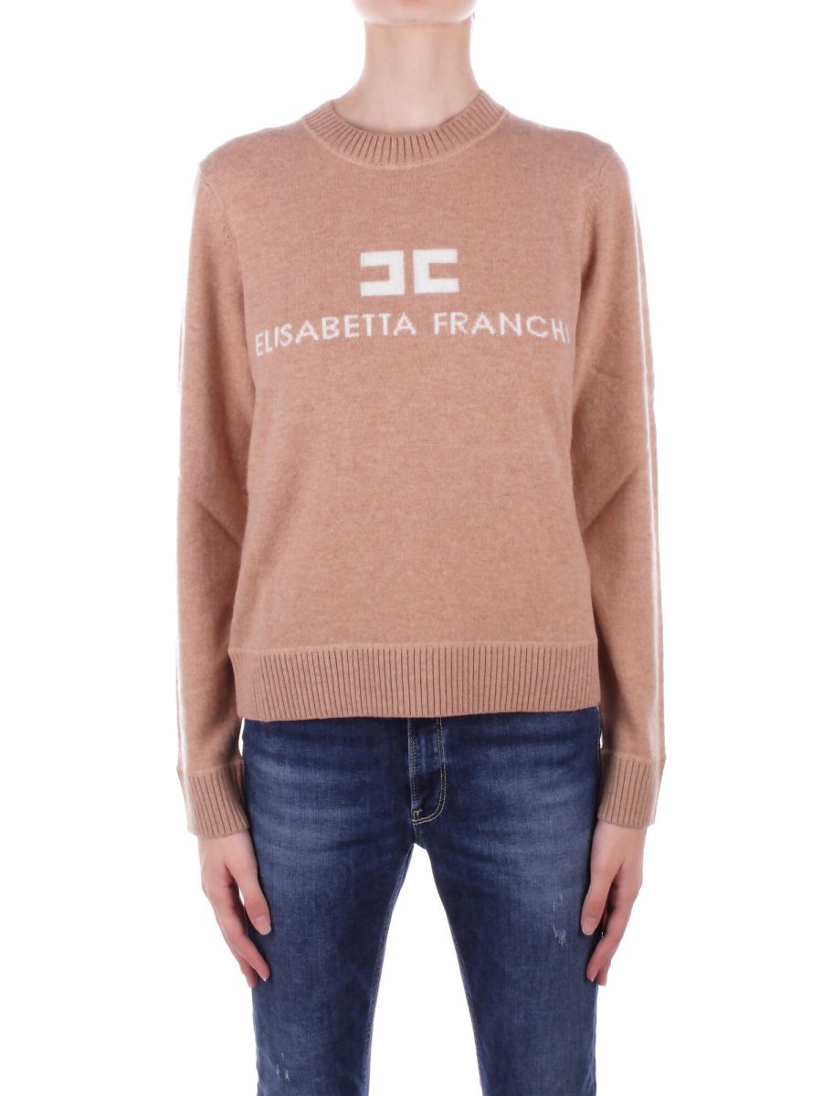 Elisabetta Franchi Sweaters Camel