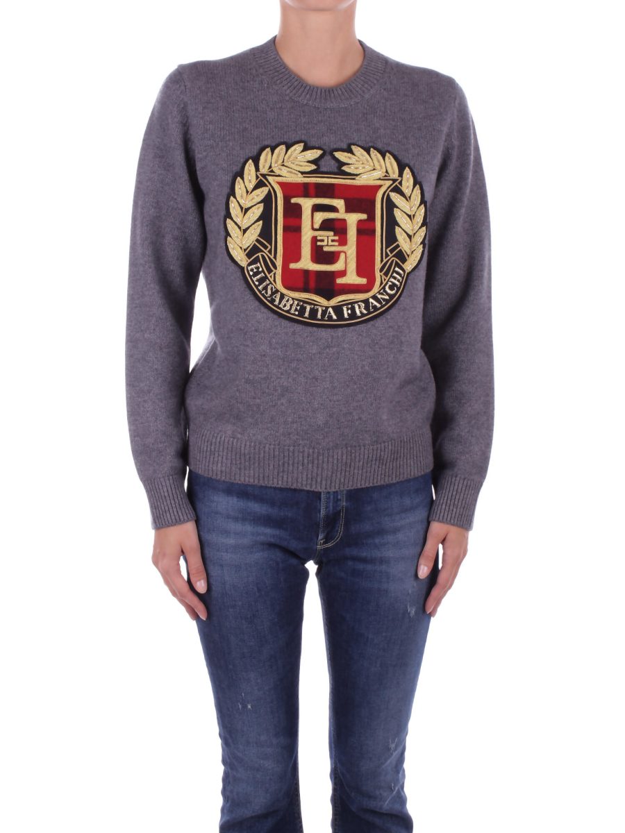 Elisabetta Franchi Sweaters Grey