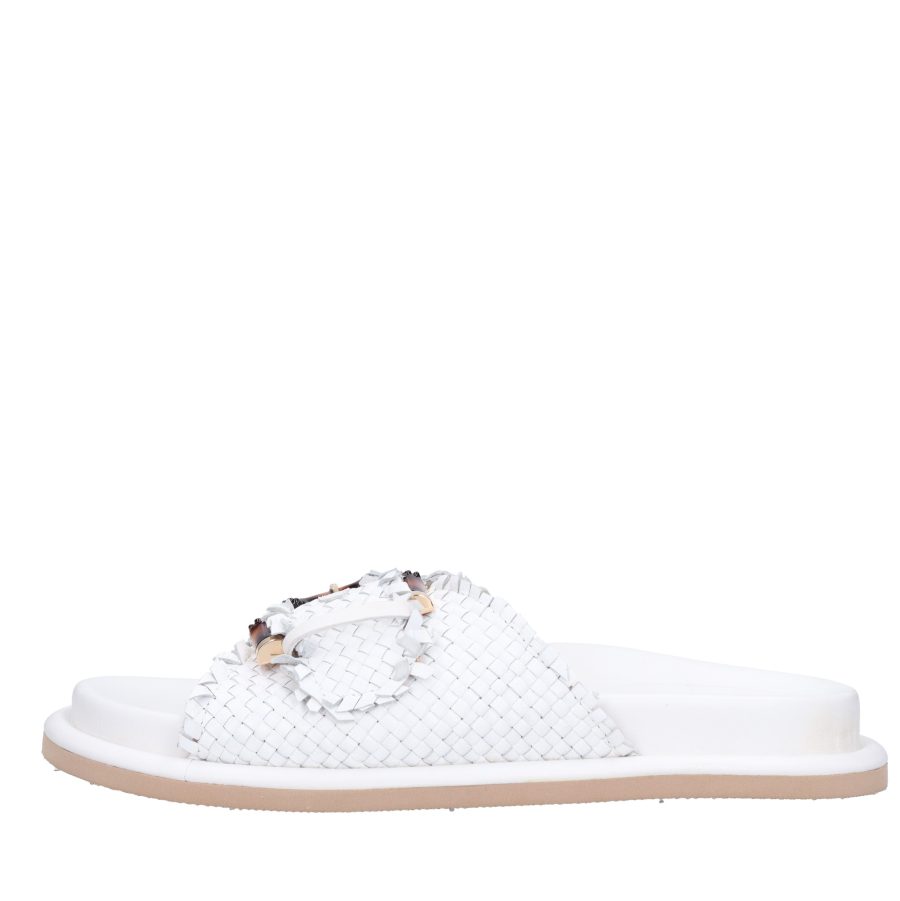 Emanuelle Vee Sandals White