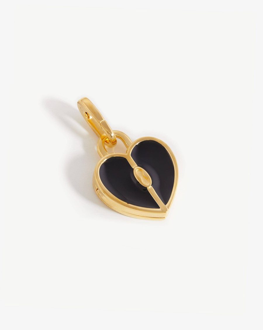 Engravable Heart Locket Clip-On Pendant | 18k Gold Plated