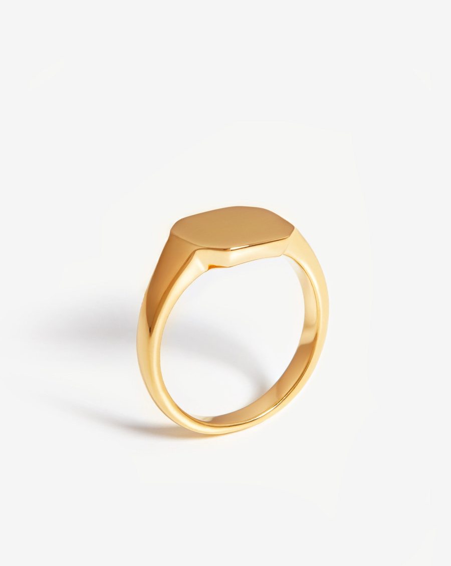 Engravable Oka Signet Ring | 18k Gold Vermeil