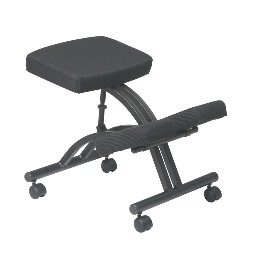 Ergonomically Metal Designed Knee Chair - Black