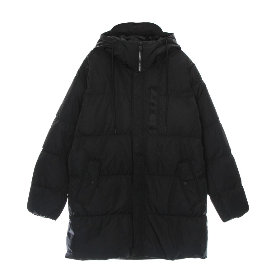 Essential Statement Down Parka Men's Long Down Jacket Black