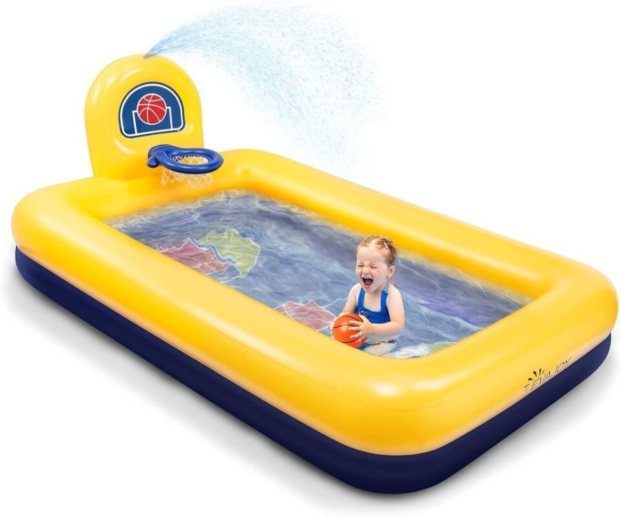 Evajoy Inflatable Kiddie Pool Backyard, Garden Kids Summer Water Party 90x55x35"