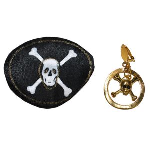 Eyepatch and Earring Pirate Set