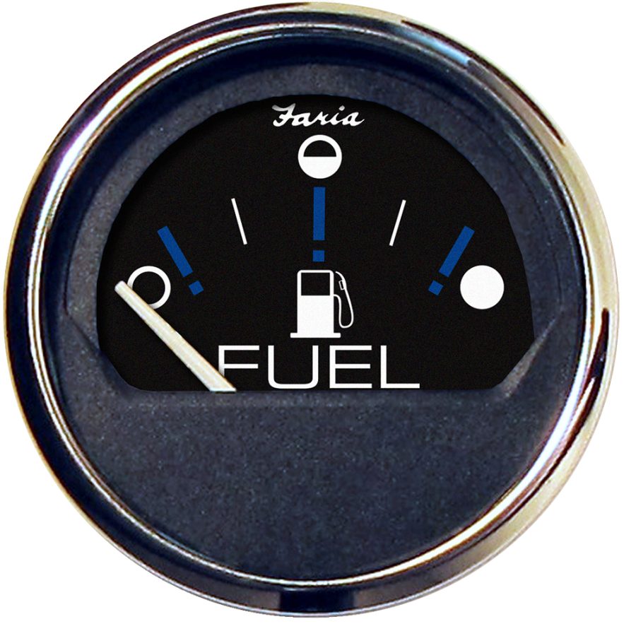 FARIA 13721 CHESAPEAKE BLACK 2 INCH FUEL LEVEL GAUGE (METRIC)