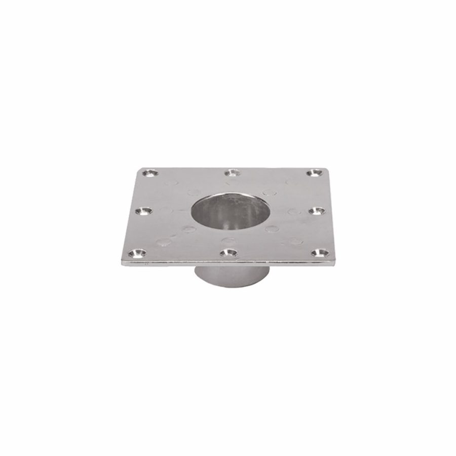 FAULKNER 48733 RECESSED BASE-SQUARE, Square; Recessed Flush Mount; 5.94 Inch Length x 5.94 Inch Width; Aluminum; Single