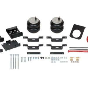 FIRESTONE 2627 Helper Spring Kit; Ride-Rite; Air Spring; Frame Mount; Upto 5000 Pound Leveling Capacity; Adjustable from 5 to 100 PSI; With Air Springs/ Brackets/ Air Line/ Hardware; Air Compressor Sold Separately