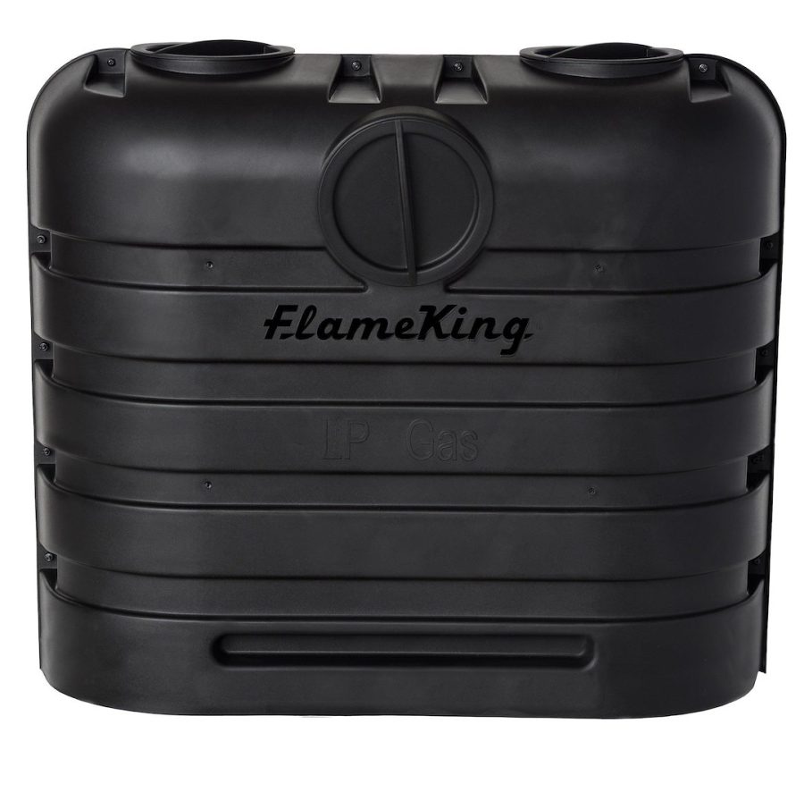 FLAME KING YSN-PCC-RV30 DUAL 30LB LP PROPANE TANK LIGHT PLA, For Dual 30 Pound Cylinder; Thermal And Excess Flow Protection; Black; Light Plastic; With Side Port To Access Adjust Regulator And Top Port To Access Cylinder Valve