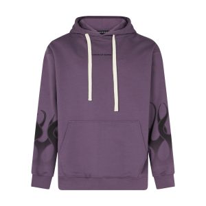 Flames Hoodie Men's Lightweight Hoodie Purple/black