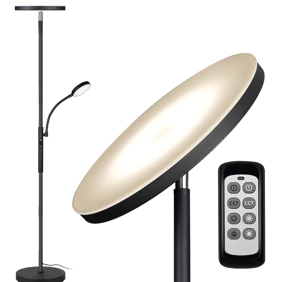 Floor Lamp Led Floor Lamps For Living Room Bright Lighting, 27W/2000Lm Main Ligh