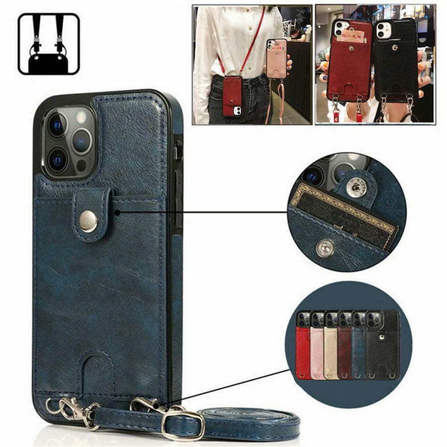 For iPhone 11 12 Pro MAX mini XR XS SE 8 +7 Leather back hard silicon Case Cover