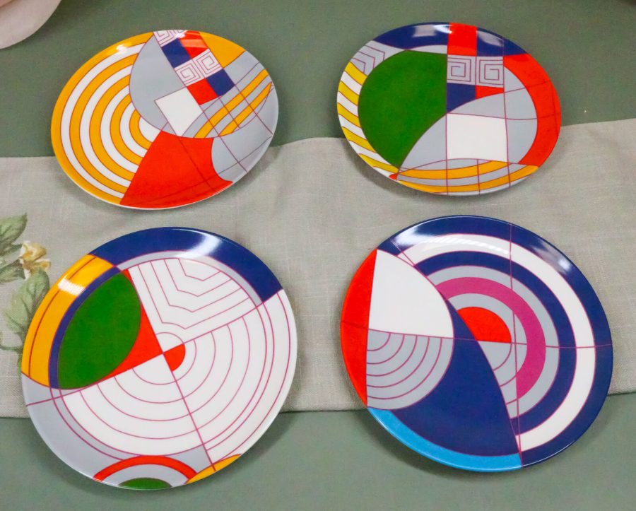 Frank Lloyd Wright Max Hoffman Rug Ceramic Appetizer Dessert Plates Pack Of 4