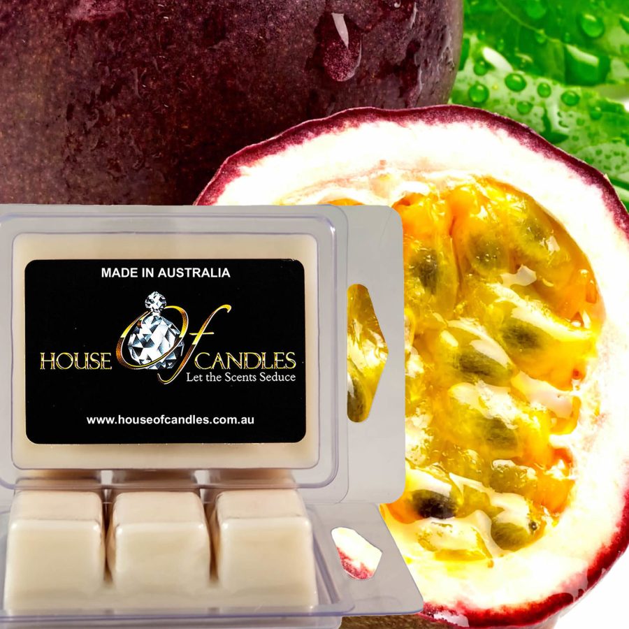 Fresh Passion Fruit Scented Candle Melts X Strong 80hr Clam Packs