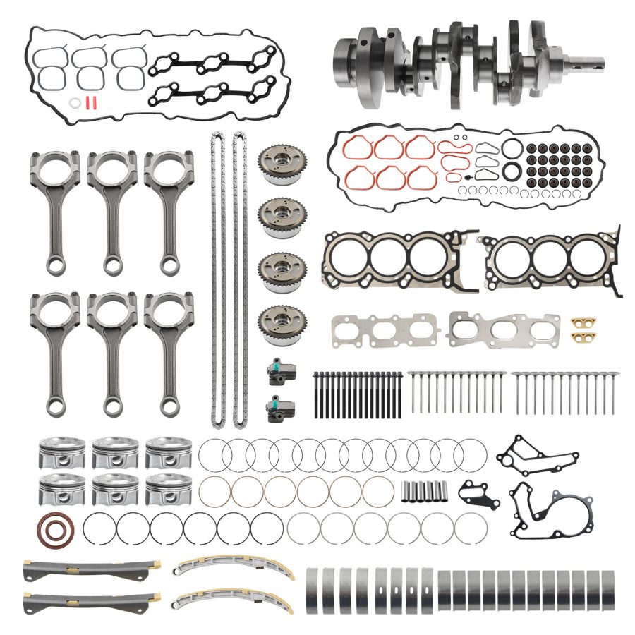 G6DH 3.3L Engine Rebuild Overhaul Kit Crankshaft Rods Timing compatible for HYUNDAI KIA 3.3