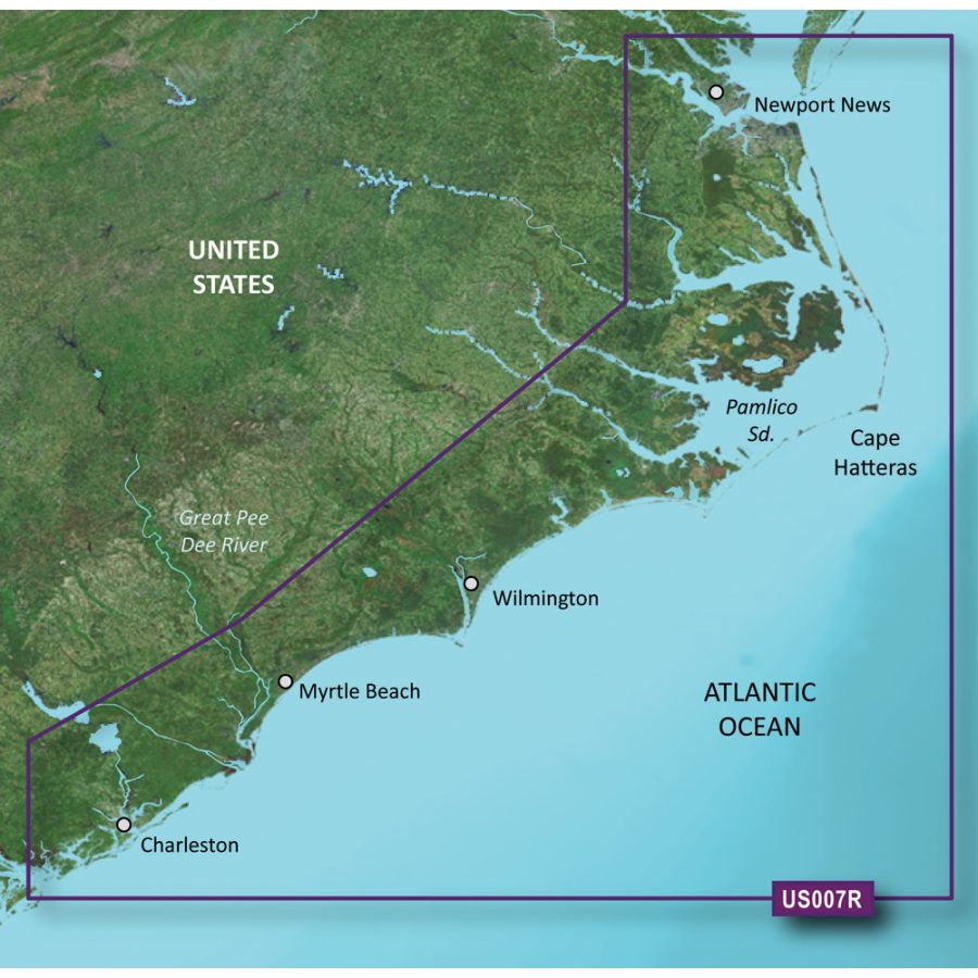 GARMIN 010-C0708-00 BLUECHART G2 VISION HD - VUS007R - NORFOLK - CHARLESTON - MICROSD;/SD