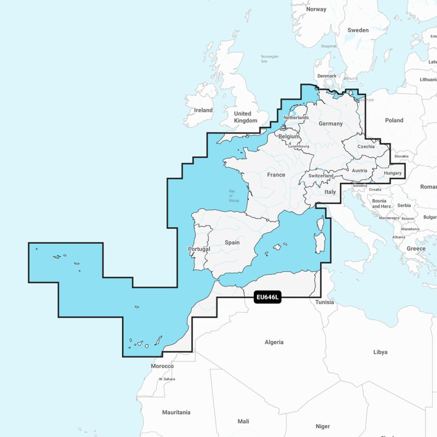 GARMIN 010-C1354-30 Europe, Central & West - Marine Charts