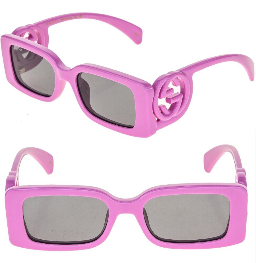 GUCCI Couture 1325 Pink GG Logo 006 Narrow Fashion Square Sunglasses GG1325S